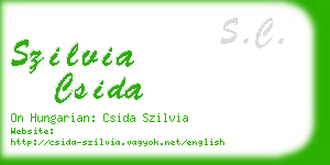 szilvia csida business card